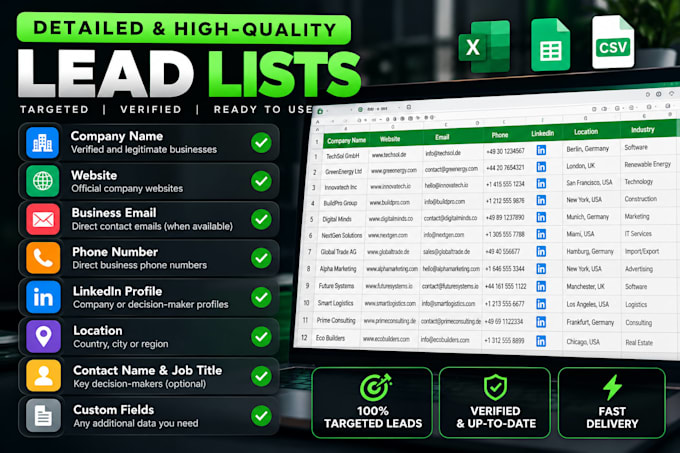 build targeted b2b lead lists with verified contact data
