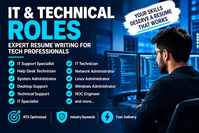 write ats IT support and system admin resume