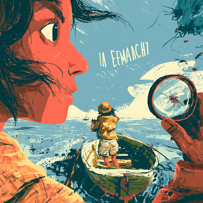 make a catchy illustrated poster for you