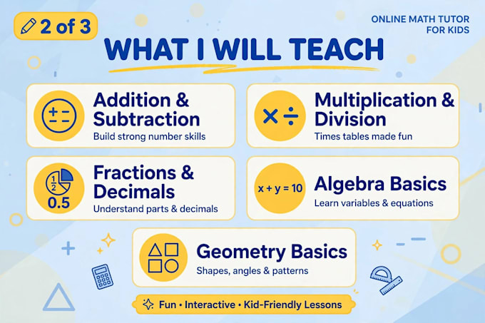 be your online math tutor for kids