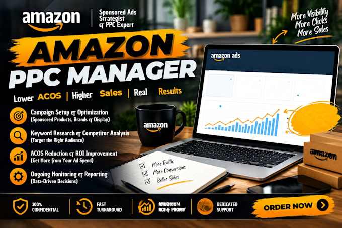 be your amazon PPC manager, optimize and manage amazon ads