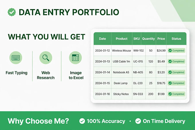 do data entry excel typing copy