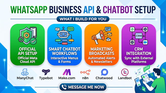 do whatsapp business API setup and build whatsapp chatbot