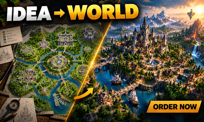 build custom minecraft maps, worlds, lobbies and spawns