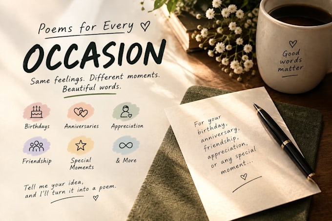 write heartfelt and creative poems for you