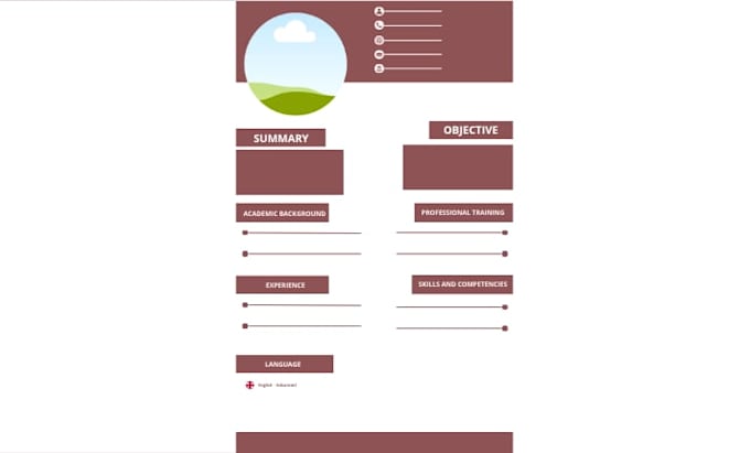 create a professional and modern resume CV