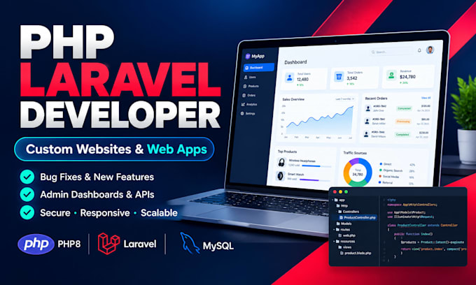 php laravel developer PHP laravel developer to build a PHP laravel website
