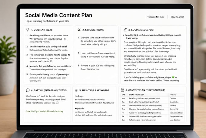 create fresh content ideas and engaging social media posts