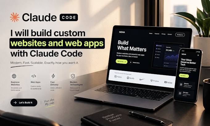 build custom websites and web apps with claude code