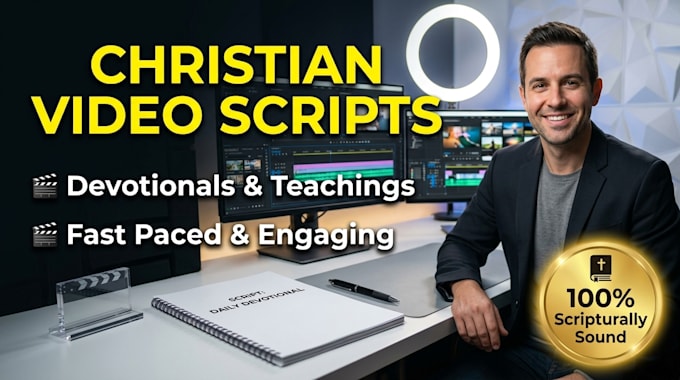 write your christian youtube script, devotional, or church video script