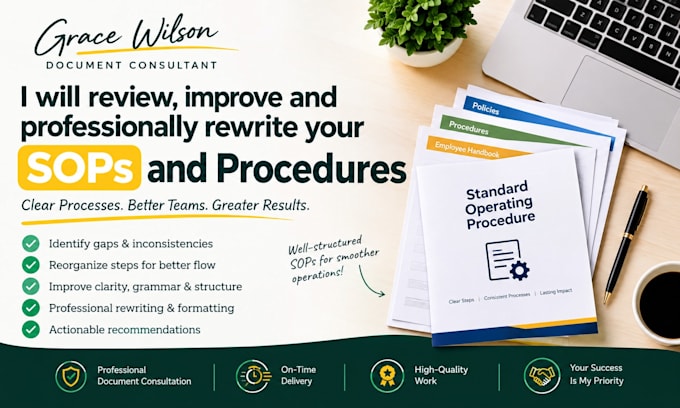 review improve and professionally rewrite your sops and procedures