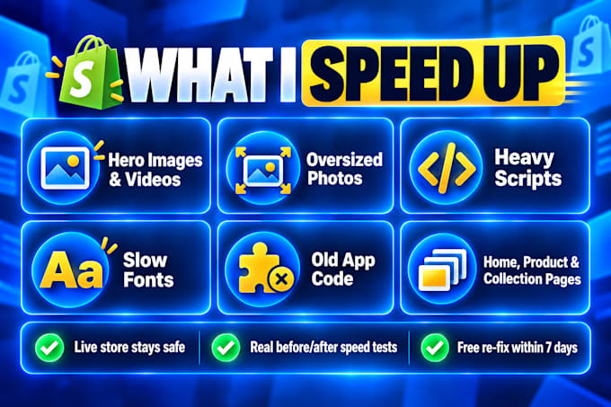 optimize shopify store speed and fix slow loading pages