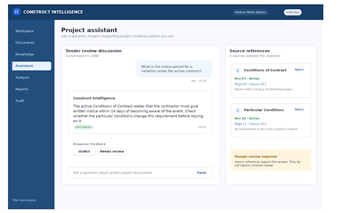 a custom rag ai chat bot for your construction documents
