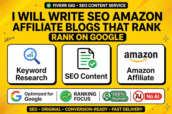 write seo amazon affiliate blogs and reviews