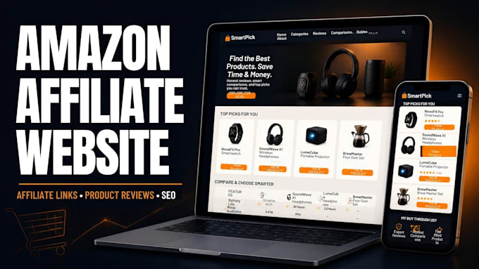 build amazon affiliate website with affiliate links and SEO
