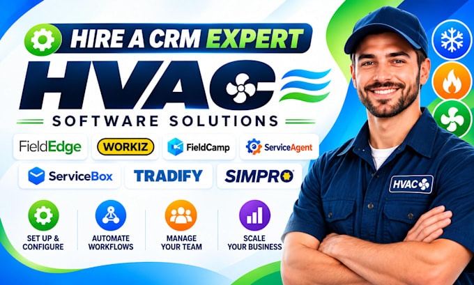 set up hvac fieldedge workiz fieldcamp serviceagent secvicebox tradify simpro