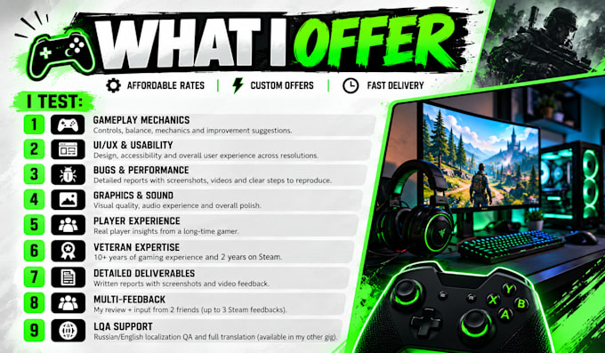 playtest your game and provide detailed, actionable feedback