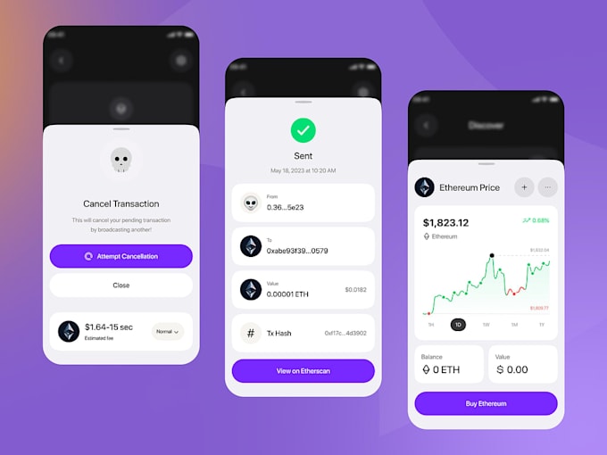 develop crypto wallet app, fintech app, blockchain app, trust wallet app