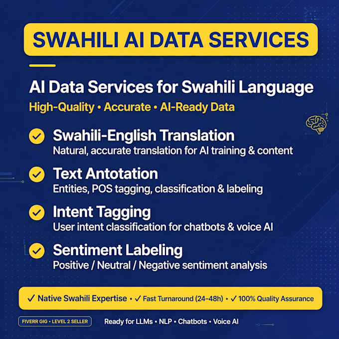 do swahili  ai training data and translation