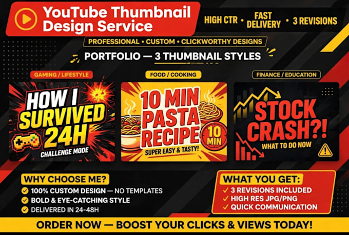 design 3 eye catching youtube