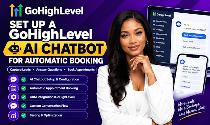 set up a gohighlevel ai chatbot for automatic booking