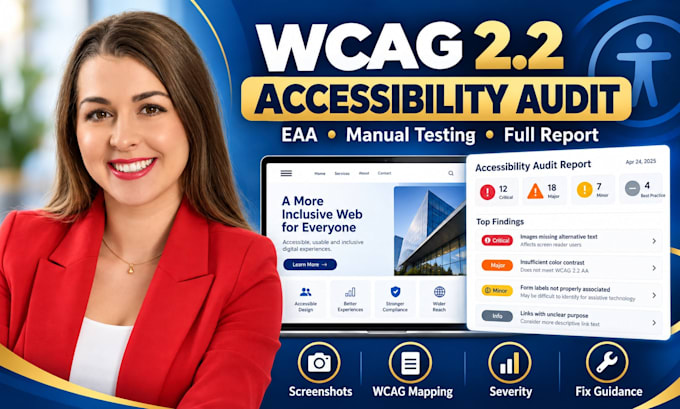 audit your website for wcag 2 2 eaa accessibility compliance with full report
