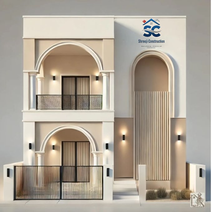 design modern 2d and 3d house floor plan and elevation