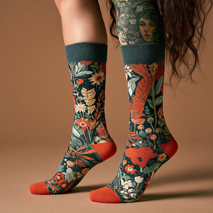 professional custom socks pattern design