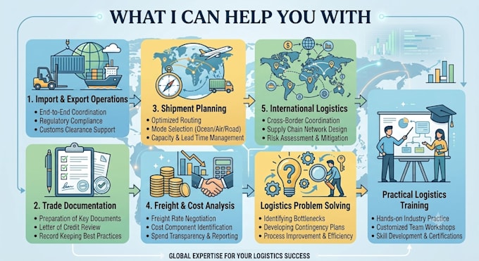 provide export import and international logistics services