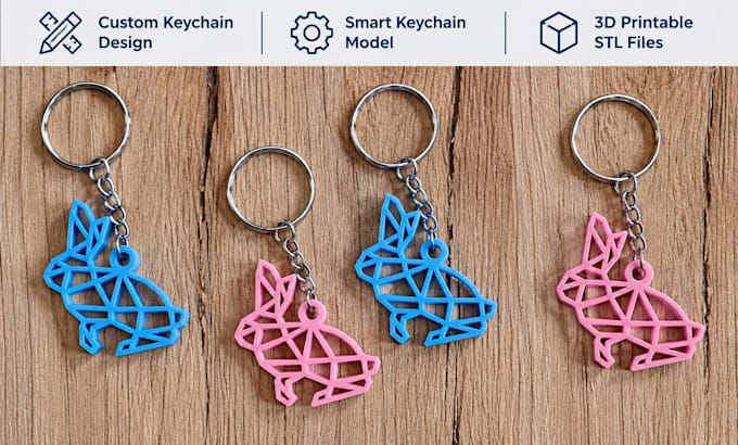 design custom 3d keychains, smart logo keychains and 3d printable stl files