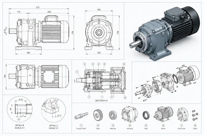 do technical drawing and patent drawing of manufacturing