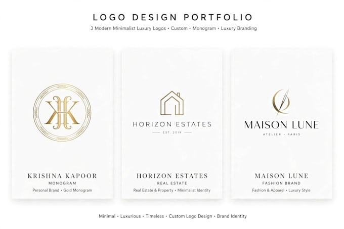 do modern minimalist luxury logo design