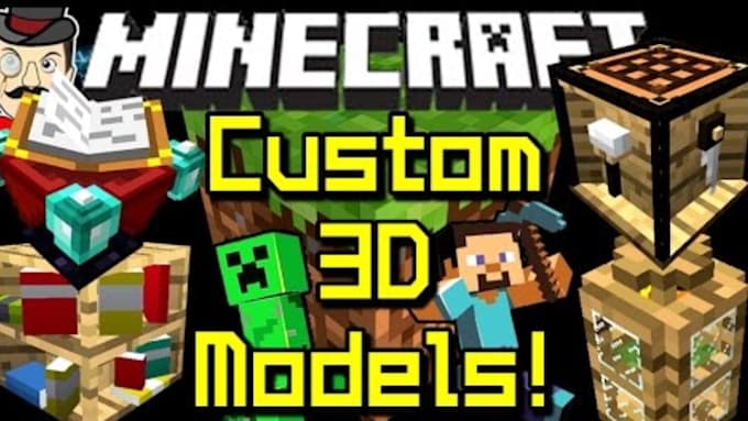 create custom minecraft 2d and 3d character designs and models