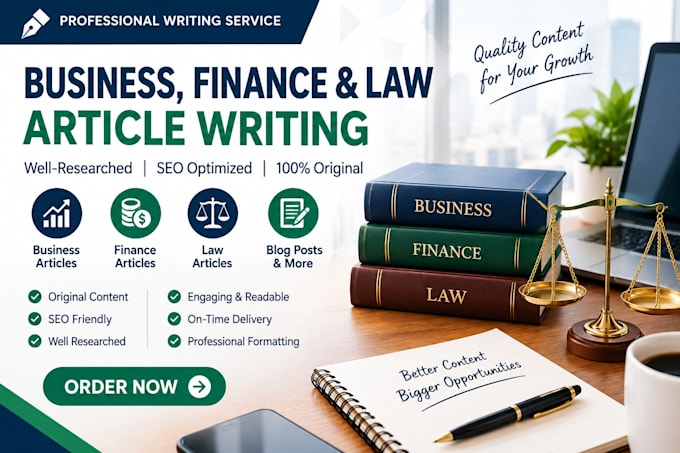 write SEO optimized business and finance articles and blog posts