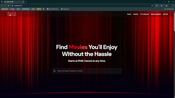 build a responsive react website with modern UI