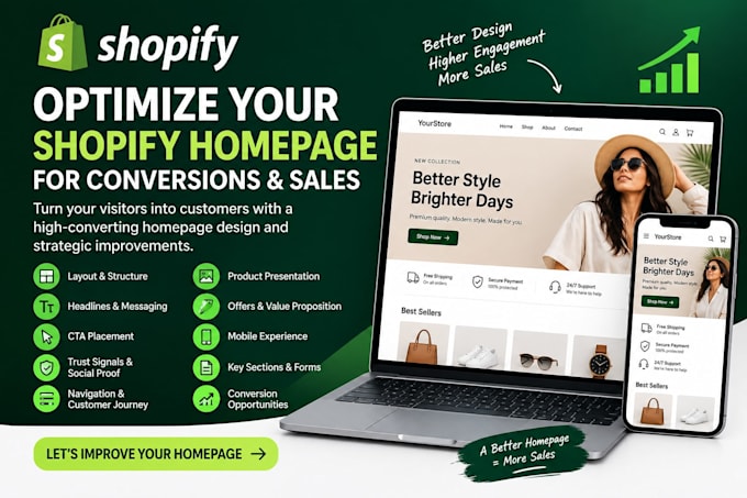 optimize your shopify homepage for conversions and sales