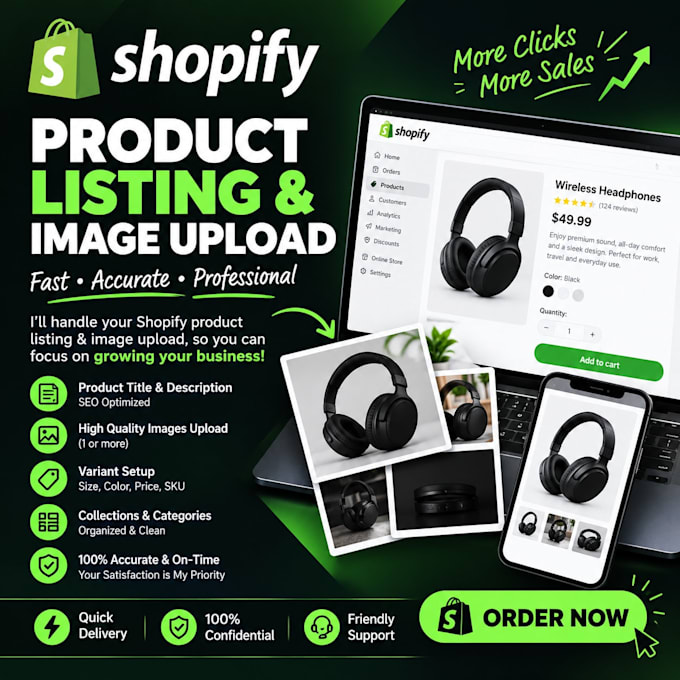 shopify product listing and image upload