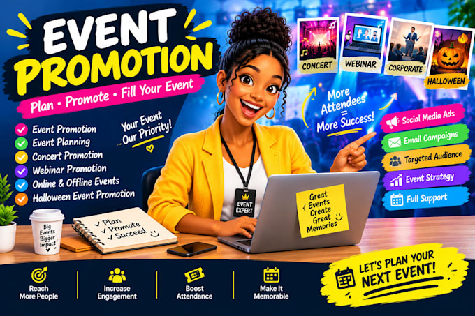 event promotion, concert, webinar, event planning, halloween