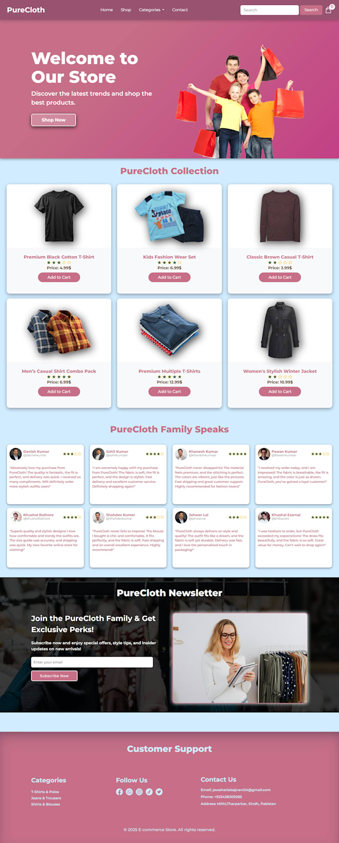 design and develop a responsive frontend website