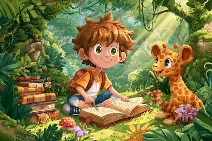 draw children story book illustration