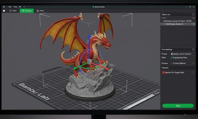 convert stl to 3mf for bambu lab ams multicolor 3d print ready file for printing