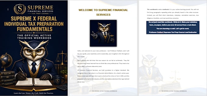 create training manual, workbook, journal and training materials