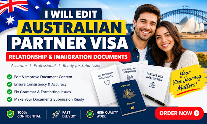 proofread australian partner visa relationship documents