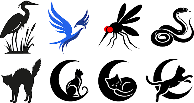 design clean solid black vector silhouettes and icon packs