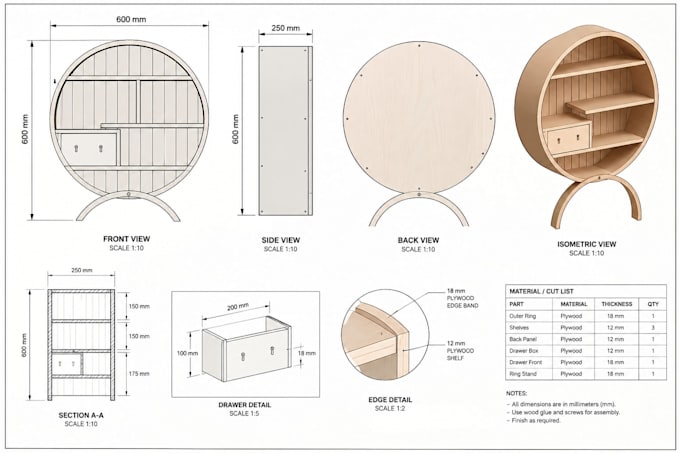 Eng Drawing.pdf Do furniture woodworking plans and detailed production drawings in ...