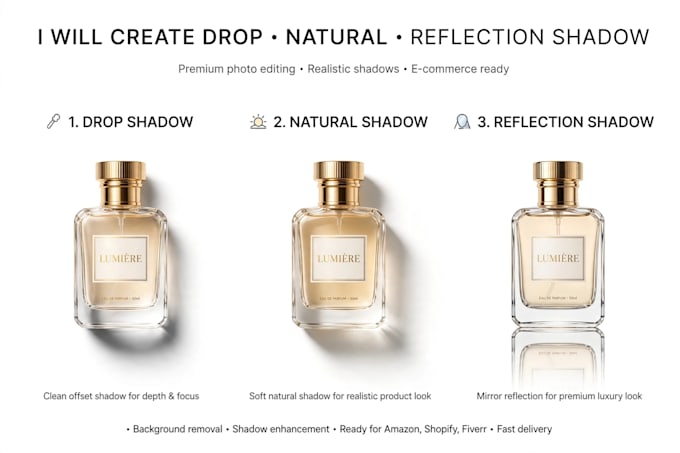add premium natural shadow reflection to your ecommerce product image