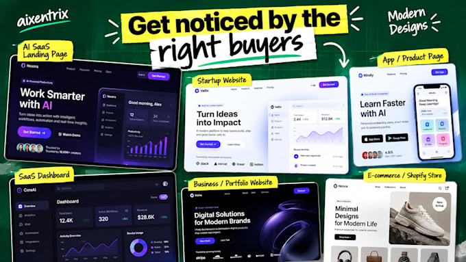 design and develop a high converting saas or ai startup website