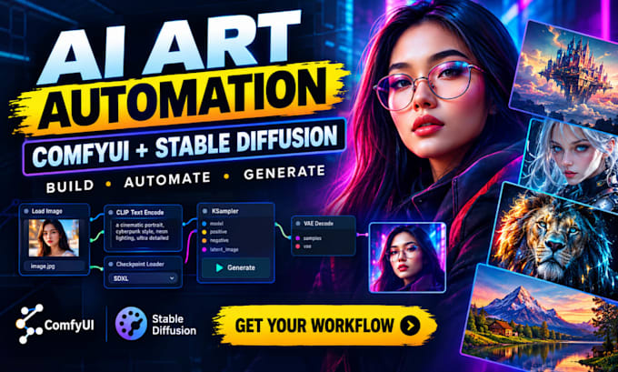 create fast ai art automation with comfyui and stable diffusion workflows