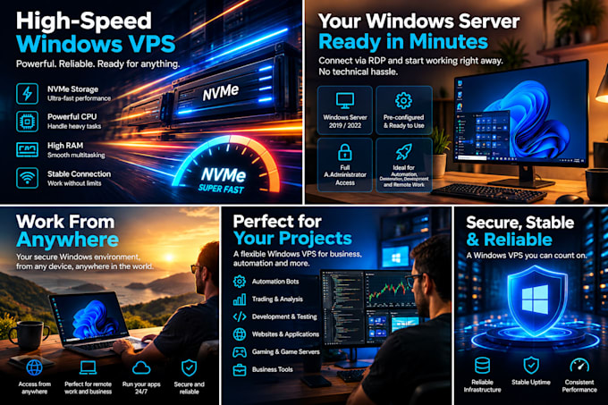 provide a fast windows vps with rdp ready to use
