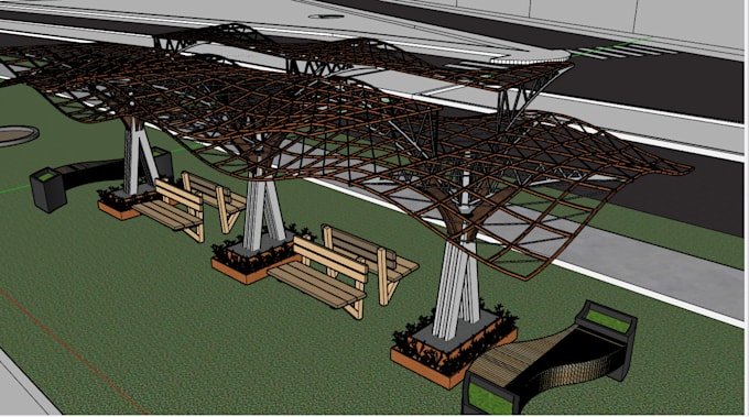 create a 3d architectural model in sketchup